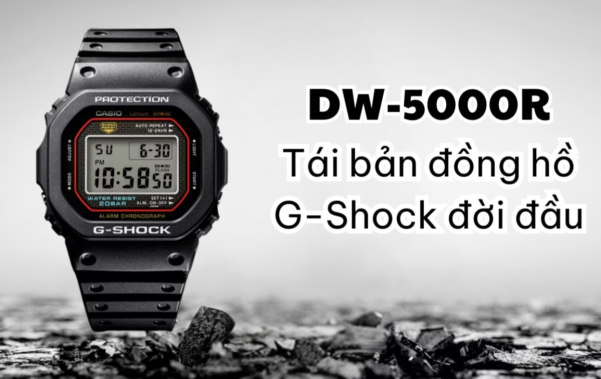 G-Shock đầu tiên trên thế giới DW-5000C, đã được tái bản!