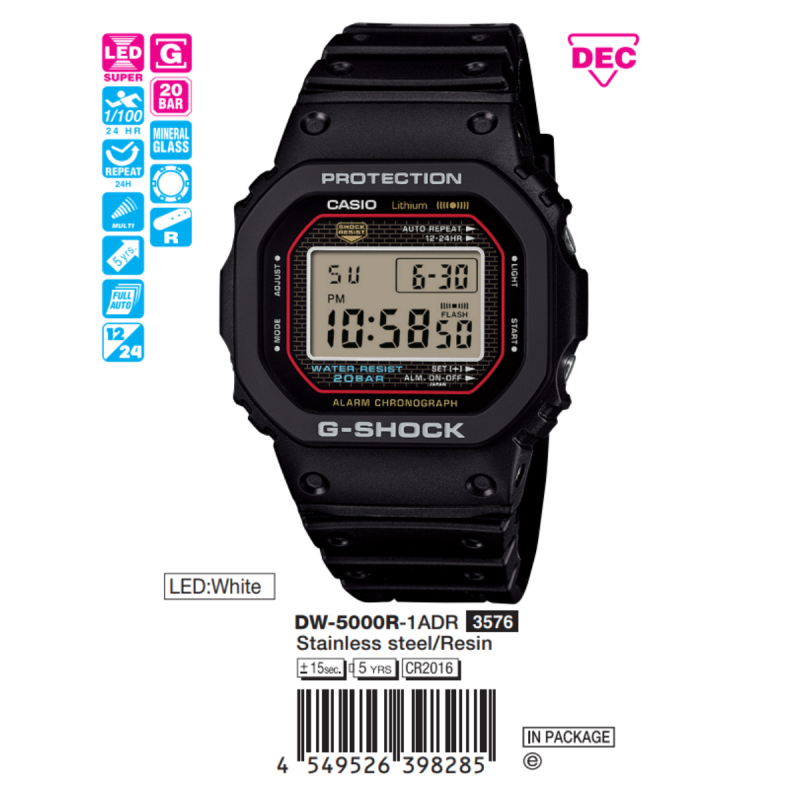 DW-5000R-1ADR | Đồng hồ Casio G-Shock