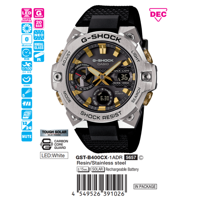 GST-B400CX-1ADR | Đồng hồ Casio G-Shock
