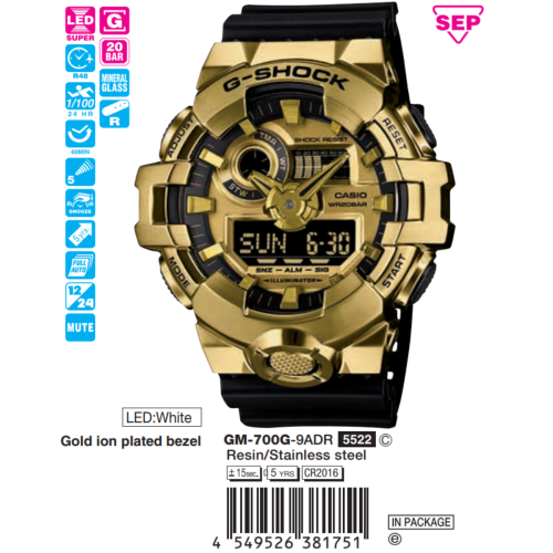 GM-700G-9ADR | Đồng hồ Casio G-Shock